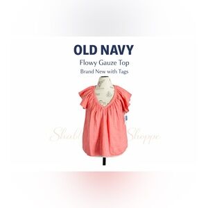 🆕OLD NAVY Flowy Ruffled Sleeve Top.